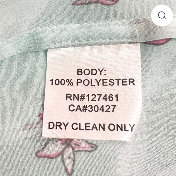 Wildfox Light Teal Floral Blouse. Boho - Picture 5 of 5